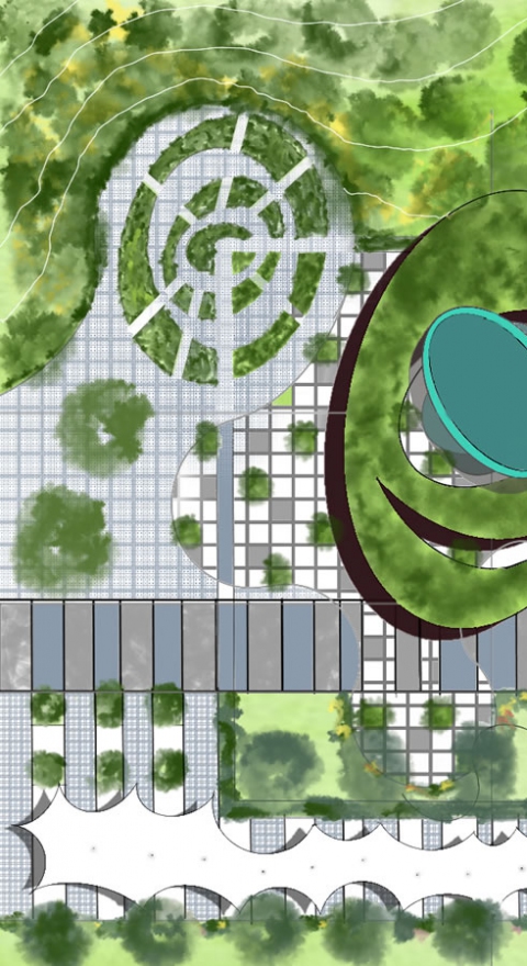 Yeşil Çatı ve Peyzaj Tasarım Projesi - Dijital Eskiz