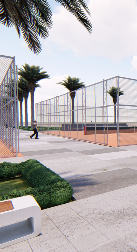 Marmaris - Tenis Kortları ve Yakın Çevresi Peyzaj Tasarım Projesi